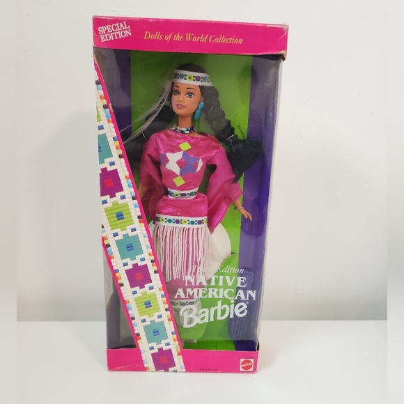 Vintage Special Collectors Edition Mattel Native American Barbie Dolls Full Set - Picture 8 of 16